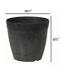 Novelty Round Dolce Planter 10 Inch Black