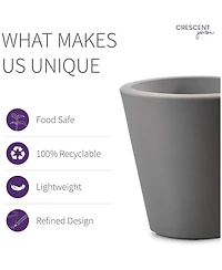 Crescent Garden Madison Planter DoubleWalled Plant Pot 26" Slate