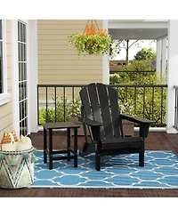 WestinTrends -Piece Set Outdoor Folding Adirondack Chairs with Side Table