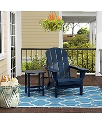 WestinTrends -Piece Set Outdoor Folding Adirondack Chairs with Side Table