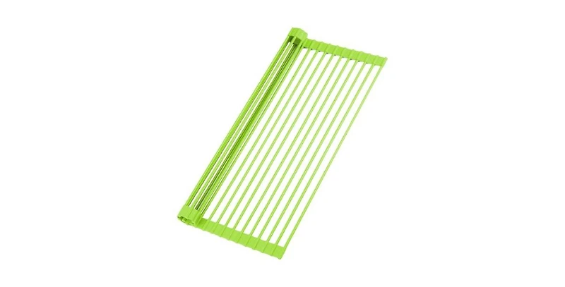 Multipurpose Heavy Duty Silicone Roll Up Sink Drying Rack Large