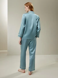 Lilysilk Women's Gold Piping Silk Pajamas Set