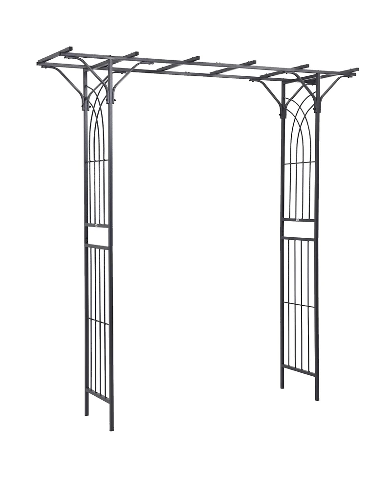 7ft Garden Arch Arbor for Decorative Climbing Plants Lawn Backyard Wedding