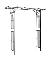 7ft Garden Arch Arbor for Decorative Climbing Plants Lawn Backyard Wedding