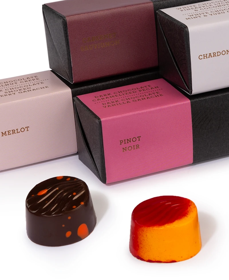 Le Belge Chocolatier Wine Tasting Pearl Box Set, 16 Pieces