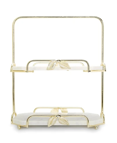 Classic Touch 2-Tier Marble Stand and Centrepiece
