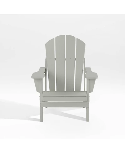 All-Weather Contoured Outdoor Poly Folding Adirondack Chair