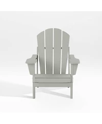 All-Weather Contoured Outdoor Poly Folding Adirondack Chair