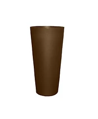 Tusco Products Cosmopolitan Tall Round Plastic Planter Espresso 26"