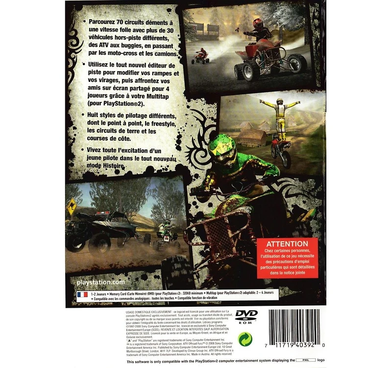 Atv Off Road Fury 4 - PlayStation 2