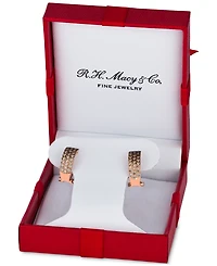 Le Vian Ombre Chocolate Diamond & Nude (1-1/4 ct. t.w.) Omega Hoop Earrings 14k Rose Gold, White Gold or Yellow