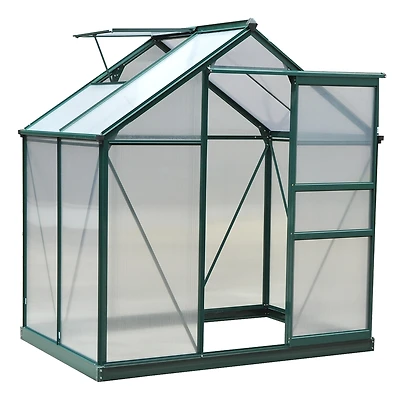 Outsunny 6' x 4' x 7' Large Polycarbonate Walk-in house,