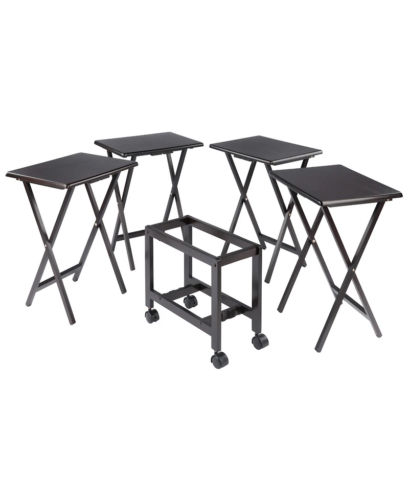Winsome Allen 5-Piece Wood Snack Table Set