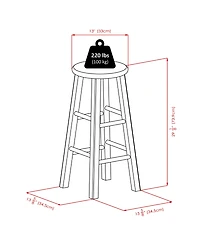 Winsome Ivy 29.1" Wood Bar Stool