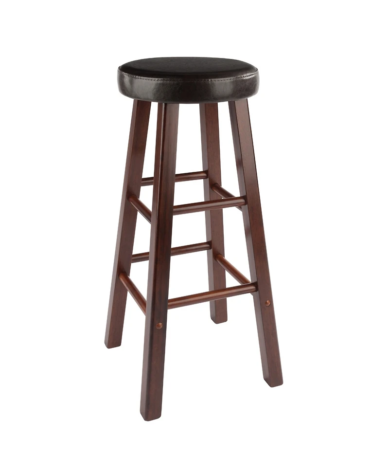 Winsome Maria 2-Piece Wood Cushion Seat Bar Stool Set