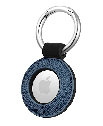 WITHit Bluestone and Black Silicone Clip-On Cover designed for Apple AirTag
