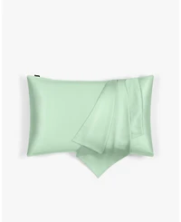 Green Mulberry Silk Pillowcase, Standard