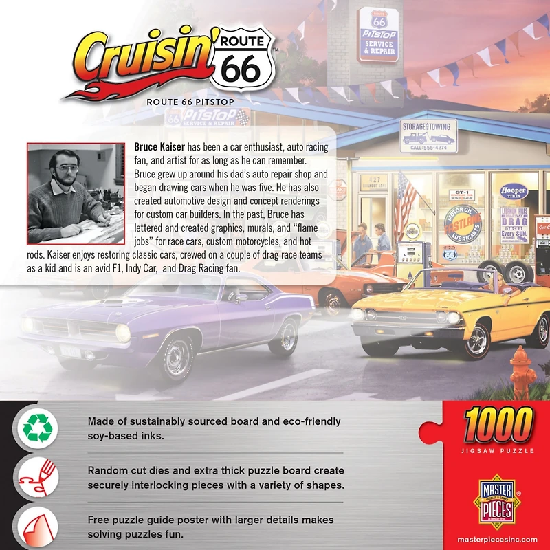 Masterpieces Cruisin' Route 66 - Pitstop 1000 Piece Jigsaw Puzzle