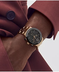 Movado Men's Bold Fusion Swiss Quartz Chronograph Bronze Pvd Bracelet Watch 44mm