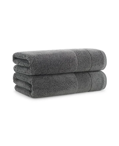 Aston and Arden Luxury Turkish Bath Towels, 2-Pack, 600 Gsm, Extra Soft Plush, 30x60, Solid Color Options with Dobby Border