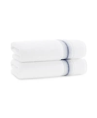 Aston and Arden White Turkish Luxury Striped Towels with for Bathroom 600 Gsm, 30x60 in., 2-Pack , Super Soft Absorbent Bath