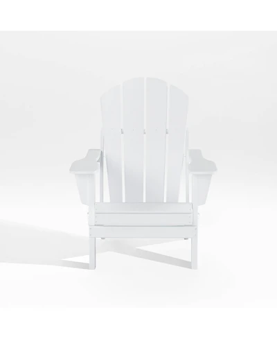 All-Weather Contoured Outdoor Poly Folding Adirondack Chair