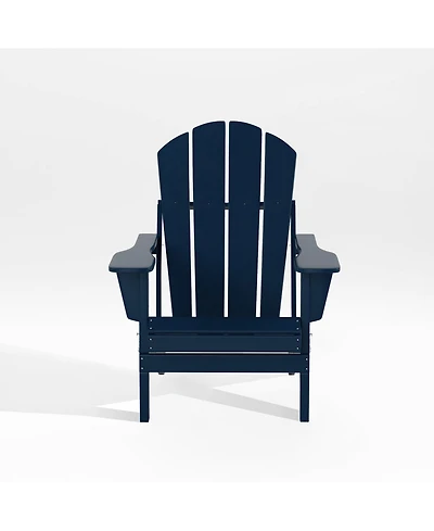 All-Weather Contoured Outdoor Poly Folding Adirondack Chair