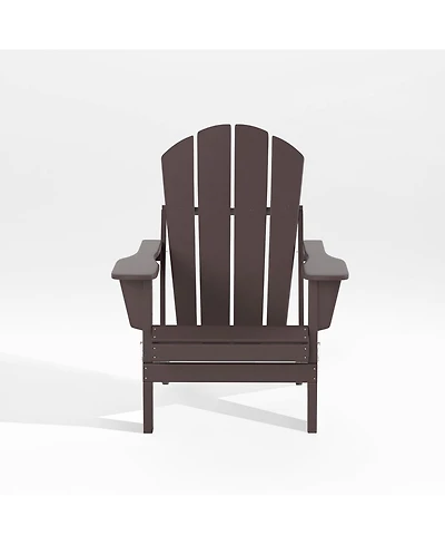 All-Weather Contoured Outdoor Poly Folding Adirondack Chair