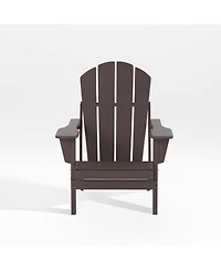 All-Weather Contoured Outdoor Poly Folding Adirondack Chair