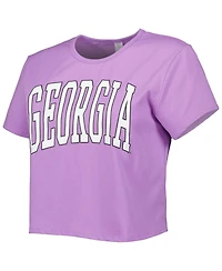 Women's ZooZatz Purple Georgia Bulldogs Core Fashion Cropped T-shirt