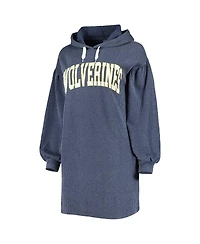 Women's Gameday Couture Navy Michigan Wolverines Game Winner Vintage-Like Wash Tri-Blend Dress