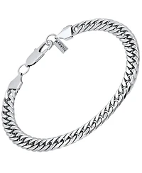 hickey by Hickey Freeman Stainless Steel Wide Flattened Curb Chain Bracelet
