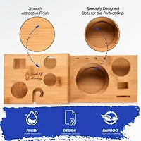 Touch of Mixology Premium 14 Piece Stainless Steel Bartender Kit with Bamboo Stand