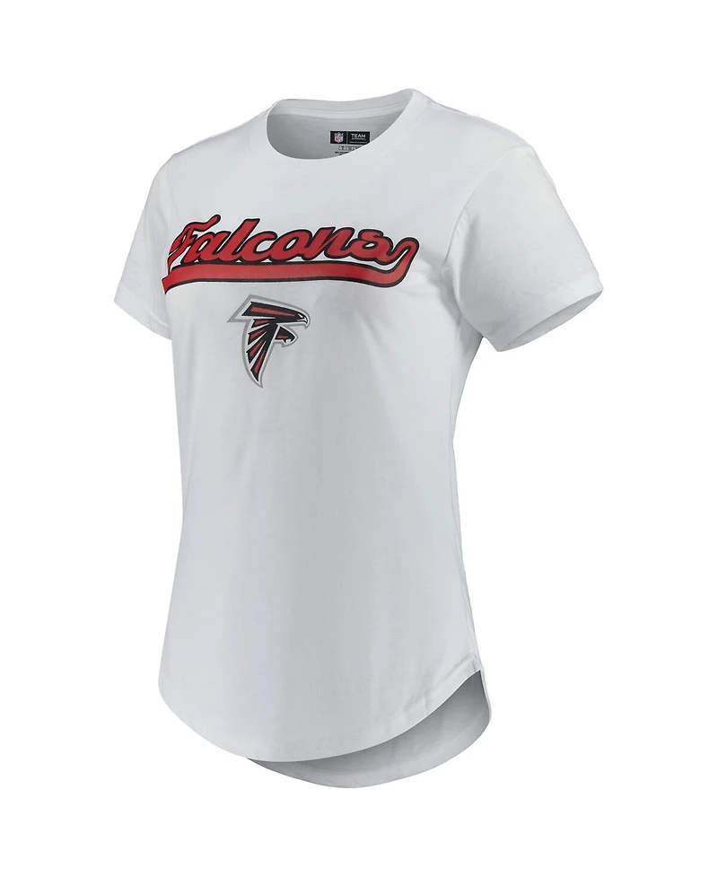Women's Concepts Sport White, Charcoal Atlanta Falcons Sonata T-shirt and Leggings Sleep Set