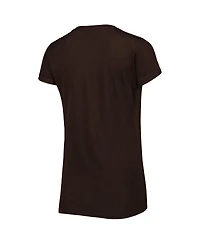 Women's Concepts Sport Brown, Orange Cleveland Browns Badge T-shirt and Pants Sleep Set