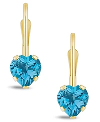 Macy's Gemstone Leverback Earrings 10K Yellow Gold