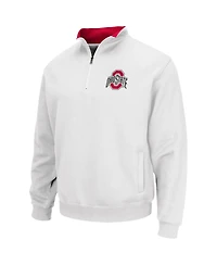 Men's Colosseum White Ohio State Buckeyes Tortugas Team Logo Quarter-Zip Jacket