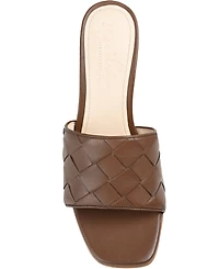 Journee Signature Women's Kellee Woven Block Heel Sandals