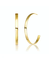 14K Gold Plated Open Hoop Earrings