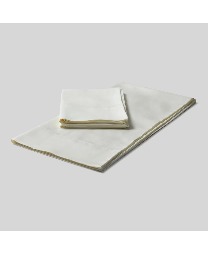 Fabdreams Organic 300 Thread Count Certified Organic Cotton Percale Pillowcase Set of 2
