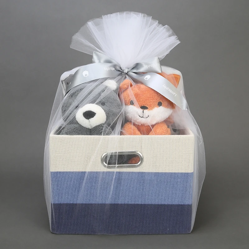 Lambs & Ivy 5-Piece Baby Gift Basket for Baby Shower/Newborn Welcome Home
