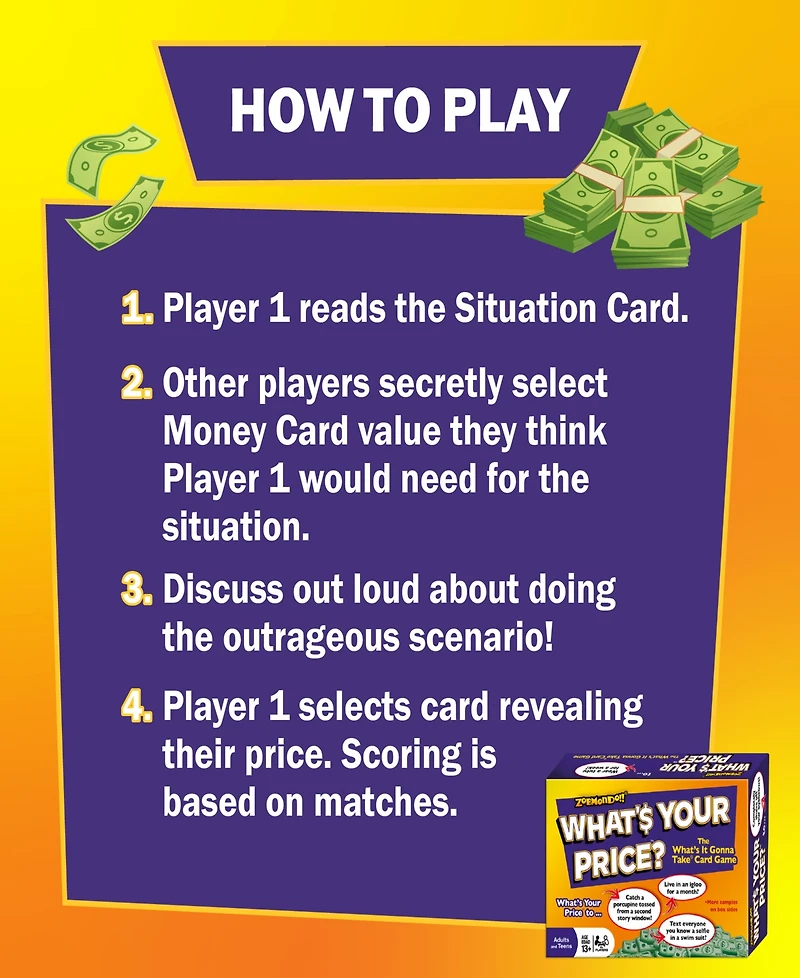 Zobmondo What's Your Price Card Game