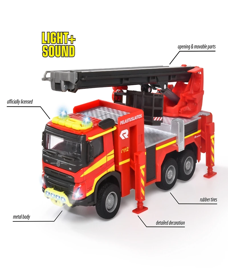 Majorette Volvo Truck Fire Engine Die-Cast Light Sound Vehicle