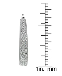 Macy's Women's Color Crystal Hoop Earrings