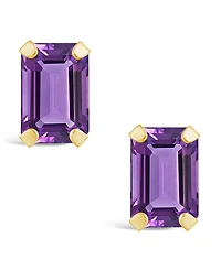 Macy's Gemstone Stud Earrings 10k Yellow Gold