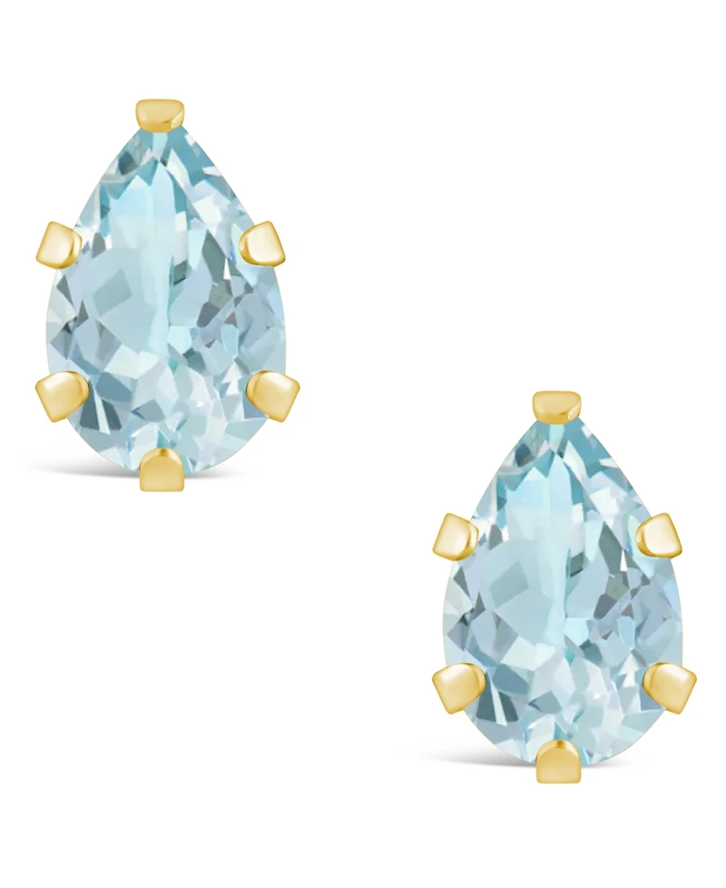 Macy's Gemstone Stud Earrings 10k Yellow Gold