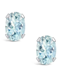 Macy's Gemstone Stud Earrings 10k White Gold