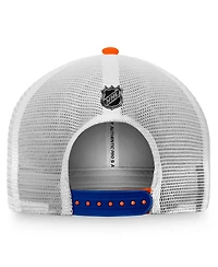 Men's Fanatics Orange, White New York Islanders Authentic Pro Rink Trucker Snapback Hat