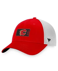 Men's Fanatics Red Calgary Flames Authentic Pro Rink Trucker Snapback Hat