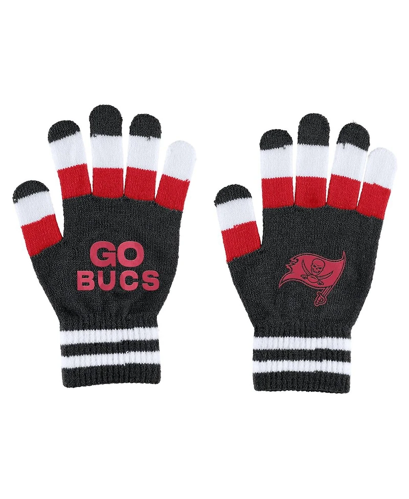 Women's Wear by Erin Andrews Tampa Bay Buccaneers Striped Scarf and Gloves Set